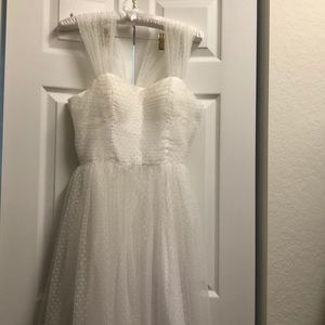 Unique vintage white dot dress